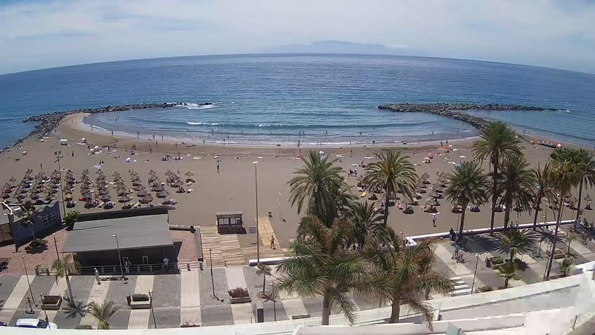 Contento menor abrelatas EN DIRECTO】Costa Adeje Webcam, playa de Troya - CanariasLife