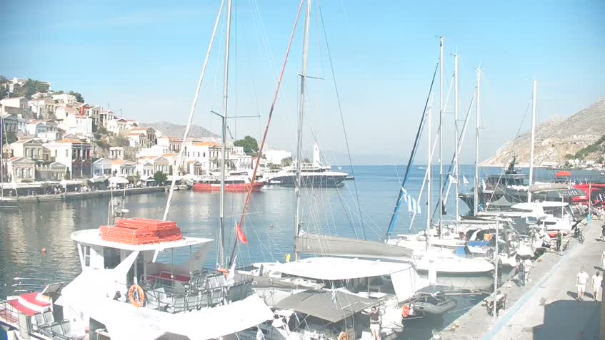 Webcam Entrance to the Port of Symi - Rhodes