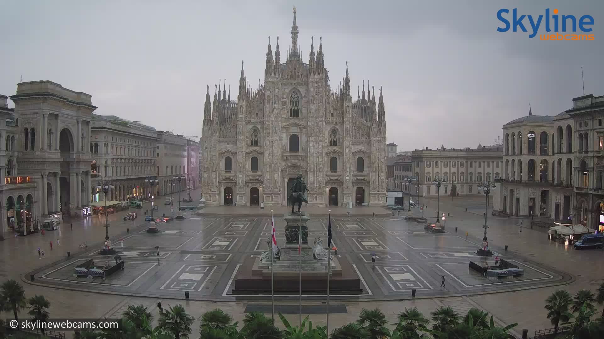 Milano Piazza Duomo ripreso da SkylineWebcams