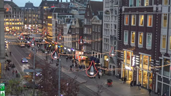 Live Cam Amsterdam - Damrak Street