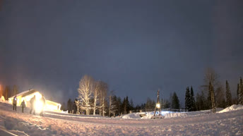 Zorza polarna w Rovaniemi, Finlandia