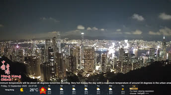 Webcam Panorama von Hongkong