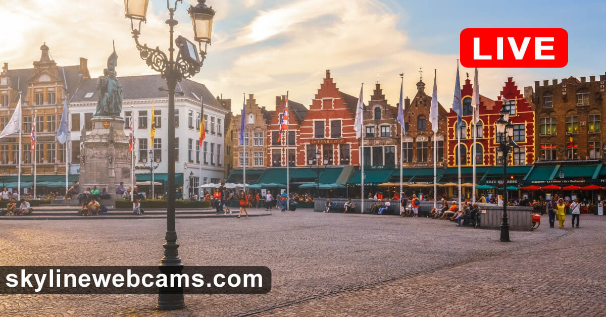 schuifelen woestenij Haven LIVE】 Webcam Bruges - Market Square | SkylineWebcams