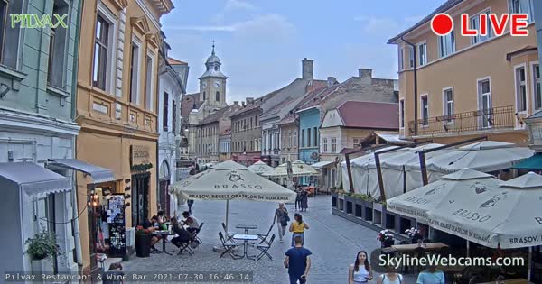 Monnik Museum Giet LIVE】 Live Cam Brașov - Michael Weiss Street | SkylineWebcams