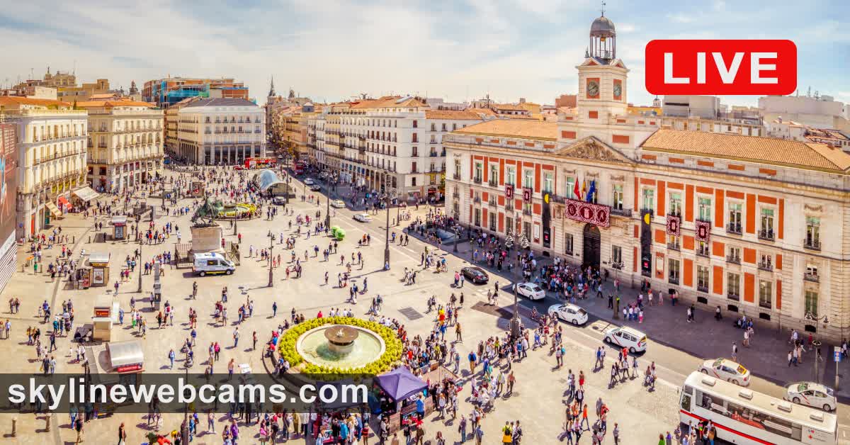 maravilloso alfombra Perspectiva EN VIVO】 Cámara web en vivo en Madrid - Puerta del Sol