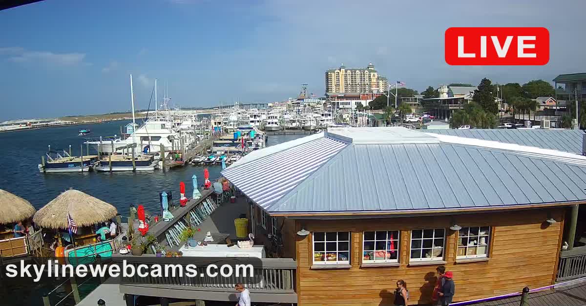 【LIVE】 Webcam Destin Harbor - Florida | SkylineWebcams