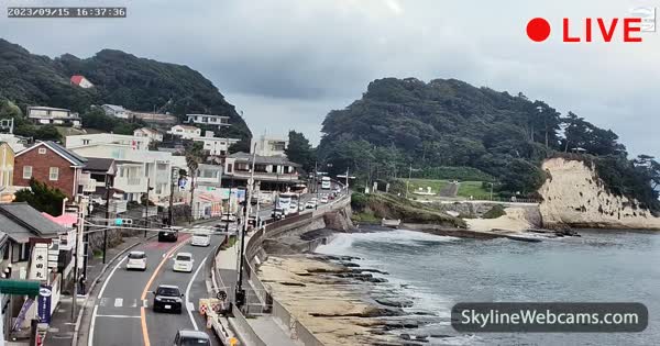 【LIVE】 Веб-камера Камакура - Ситиригахама | SkylineWebcams
