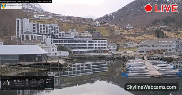 Live Webcam En Direct Marina De Geiranger Norv Ge Skylinewebcams