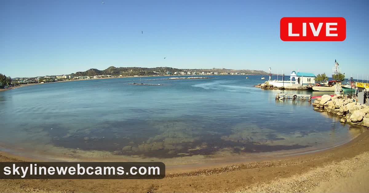 Cámara web en directo Rodas - Playa de Faliraki | SkylineWebcams