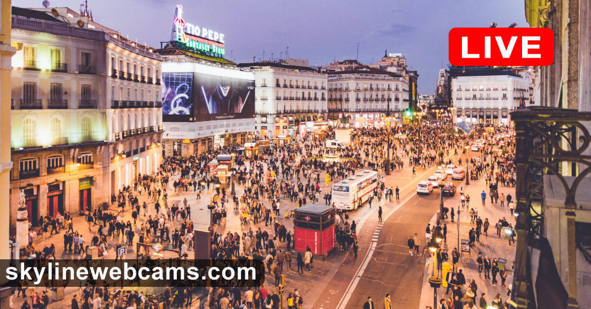 bostezando eslogan Marcha atrás EN VIVO】 Cámara web Puerta del Sol y el Tío Pepe | SkylineWebcams