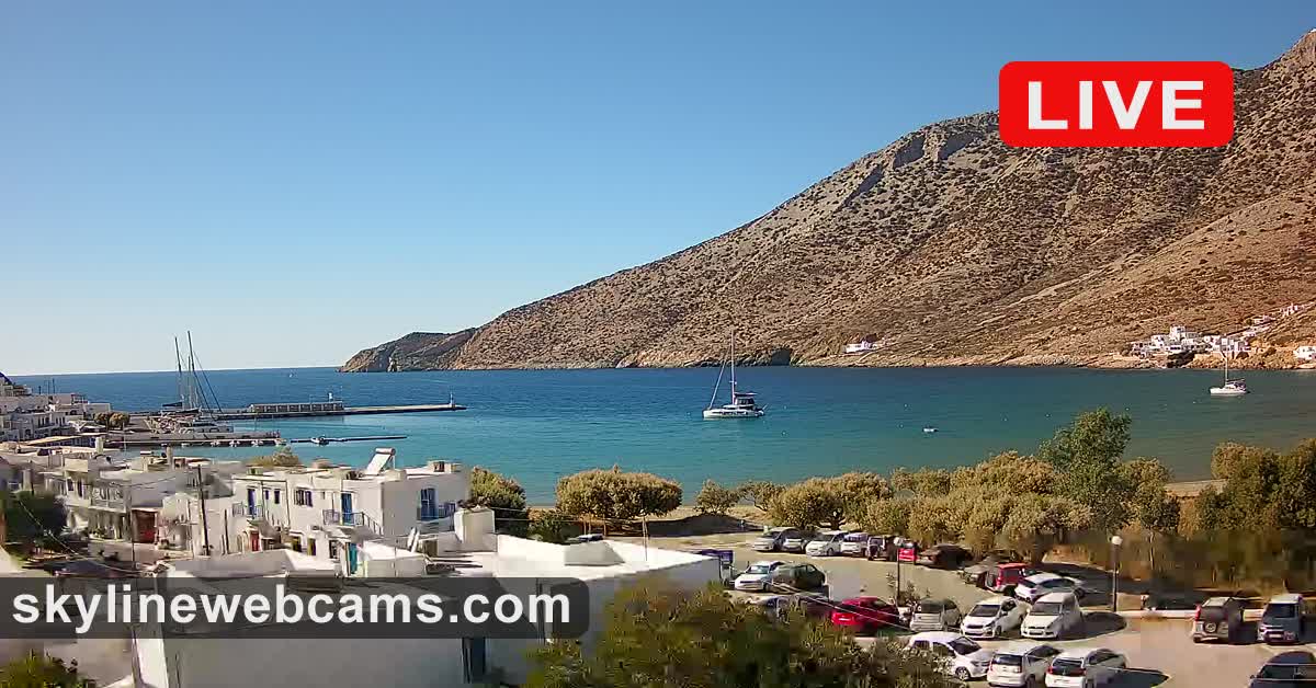【LIVE Camera】 Λιμάνι Καμάρες Σίφνος SkylineWebcams