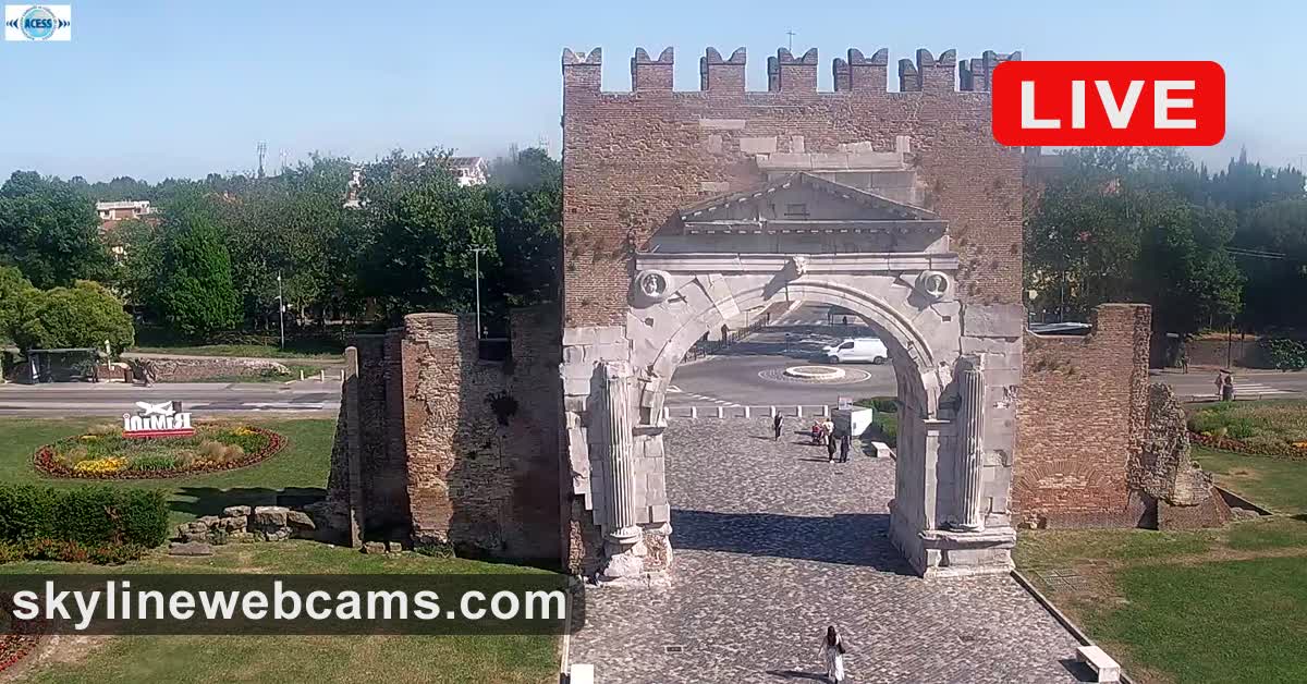 Skyline Rimini Kamera v živo Rimini - Avgustov lok | SkylineWebcams
